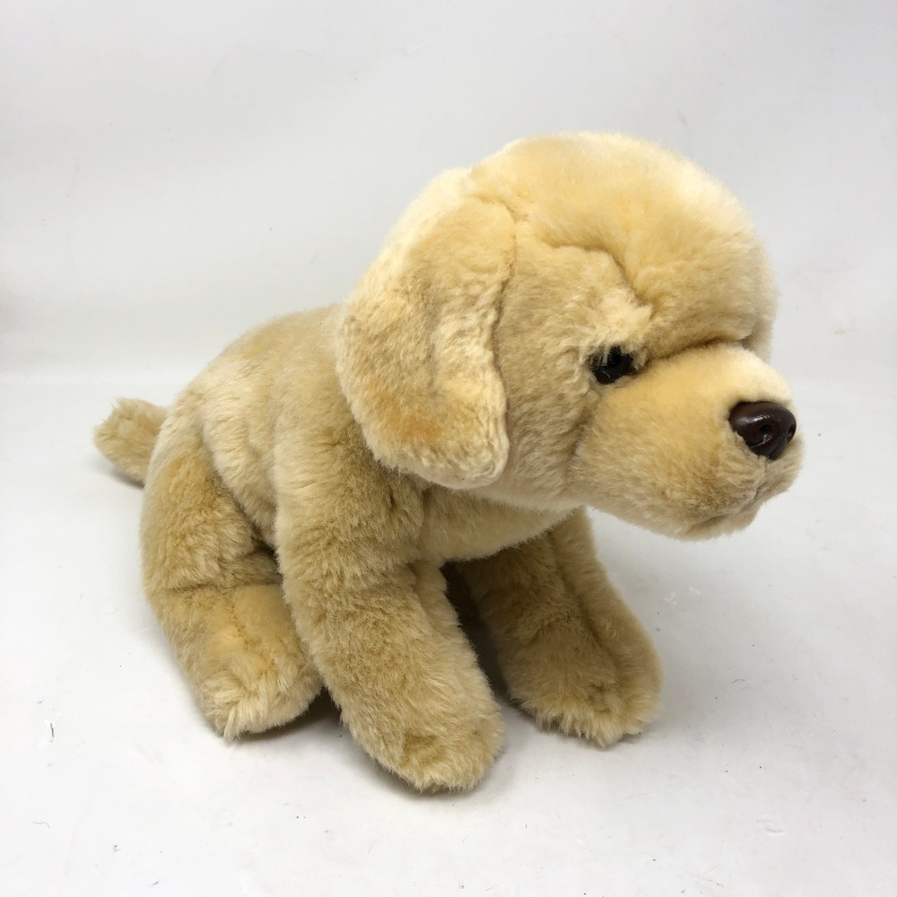 Toys R Us Yellow Labrador Puppy Dog Golden Retriever Plush Tan 2012